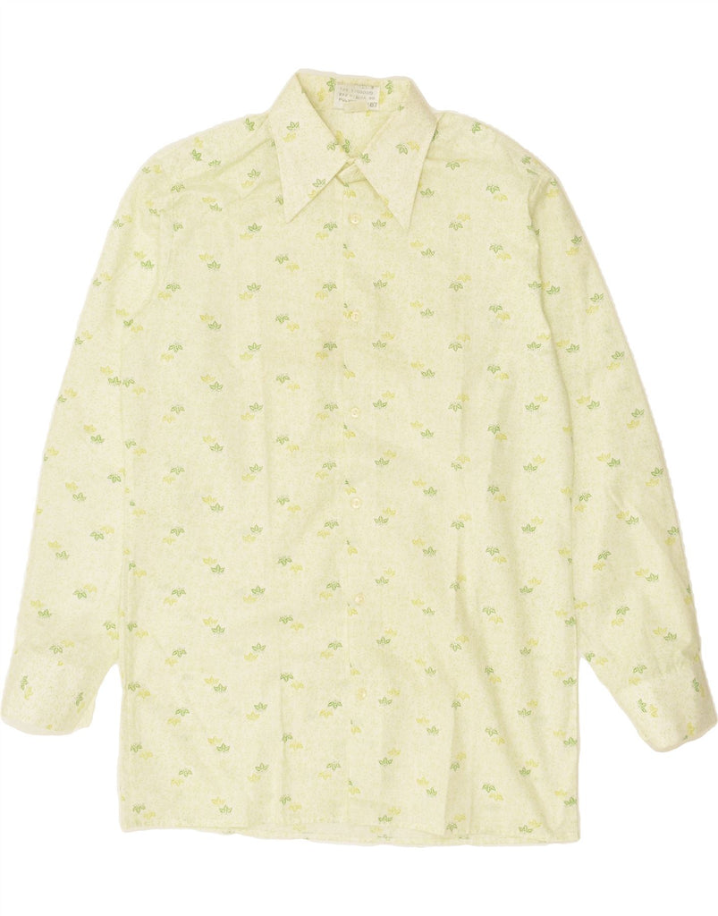 VINTAGE Mens Shirt Medium Green Floral | Vintage Vintage | Thrift | Second-Hand Vintage | Used Clothing | Messina Hembry 