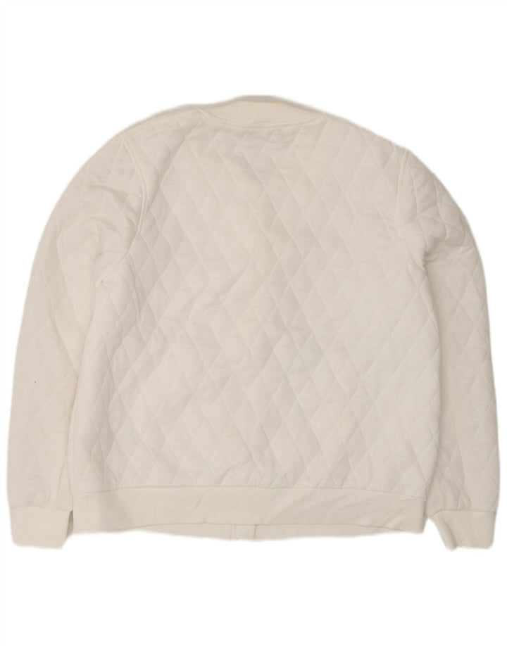 Marks & Spencer Womens Quilted Jacket UK 14 Large  White Polyester