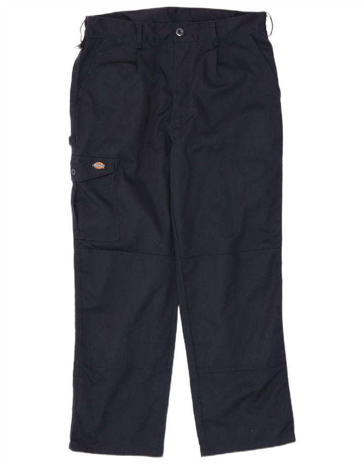 Dickies Mens Straight Cargo Trousers W34 L29 Navy Blue Polyester