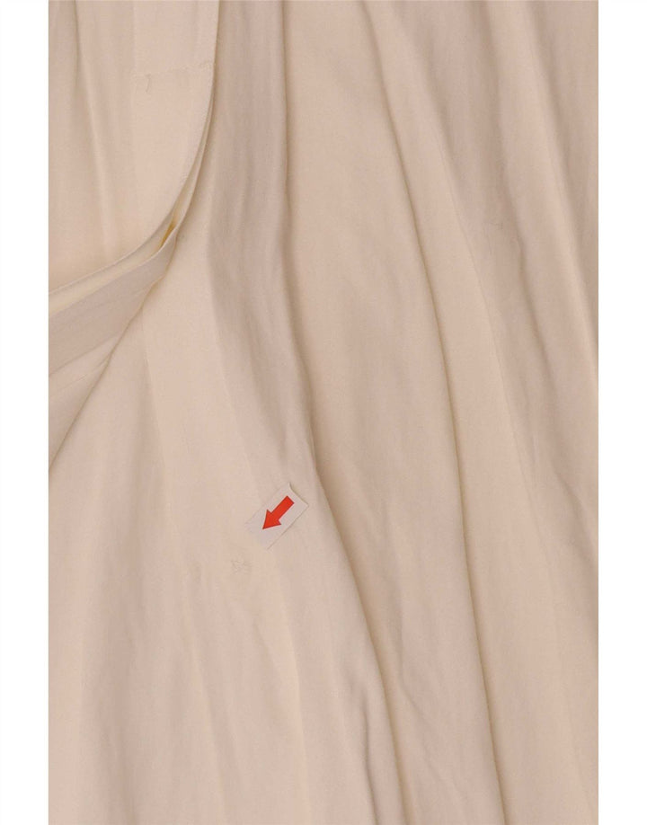 Benetton Womens Oversized Shirt Blouse IT 44 Medium Off White Viscose