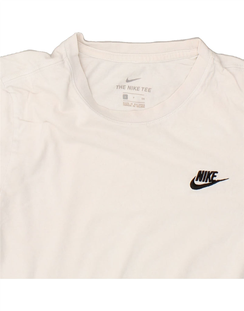 NIKE Mens T-Shirt Top Small White Cotton | Vintage Nike | Thrift | Second-Hand Nike | Used Clothing | Messina Hembry 