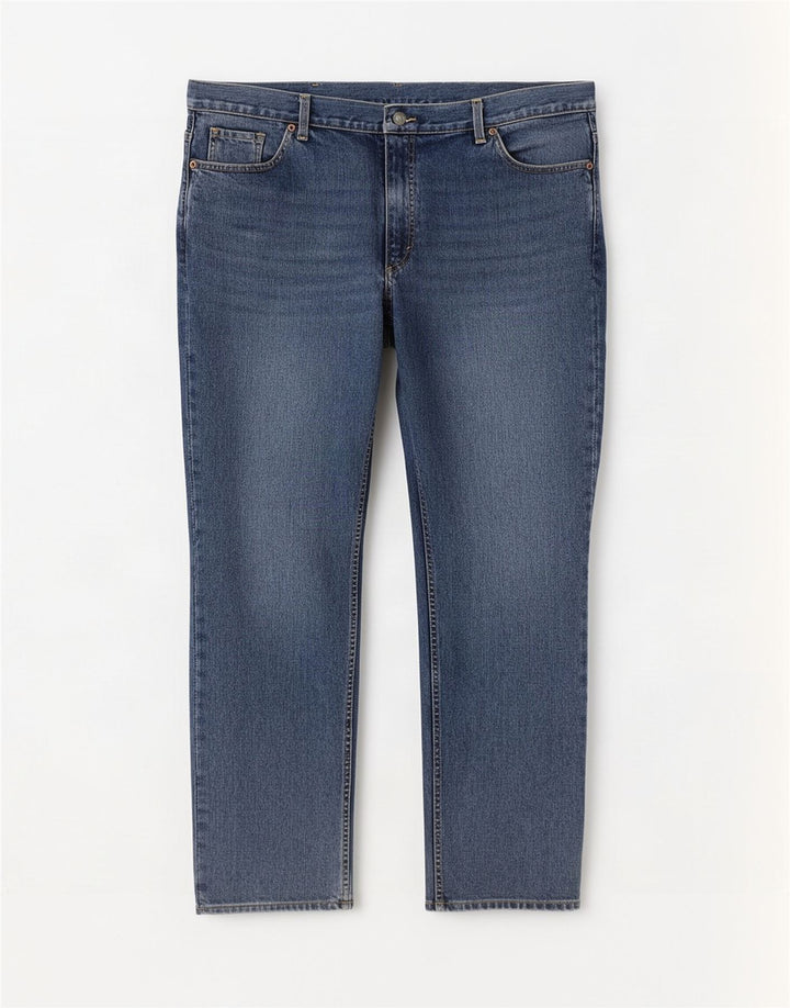 Lee Mens Straight Jeans W38 L32 Blue Cotton