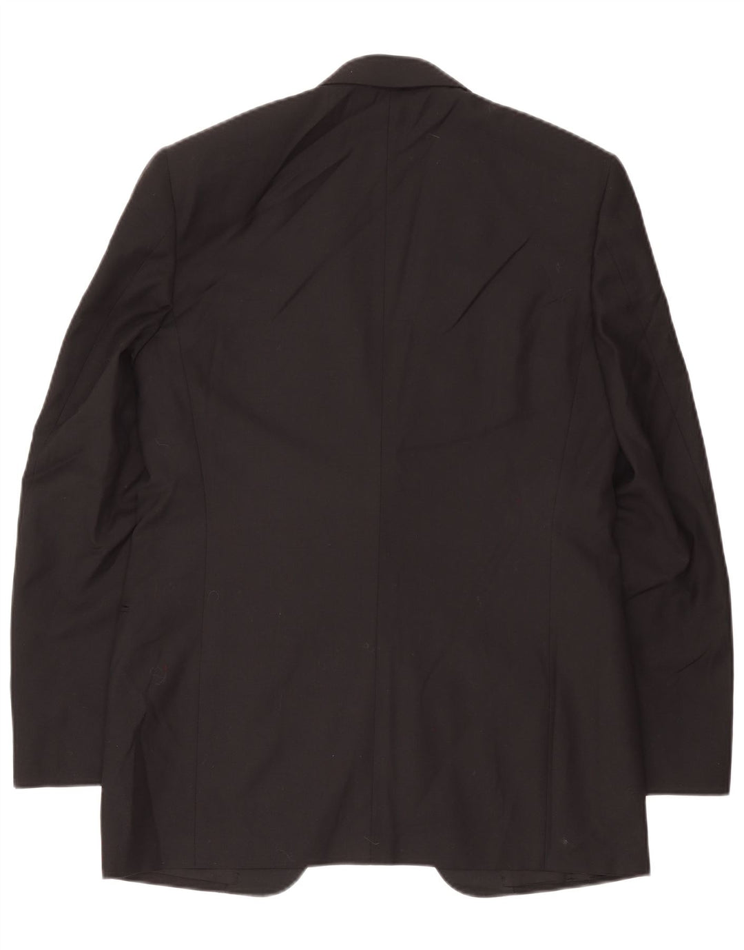 Canali Mens Longline 1 Button Blazer Jacket IT 48 Medium Black Virgin Wool