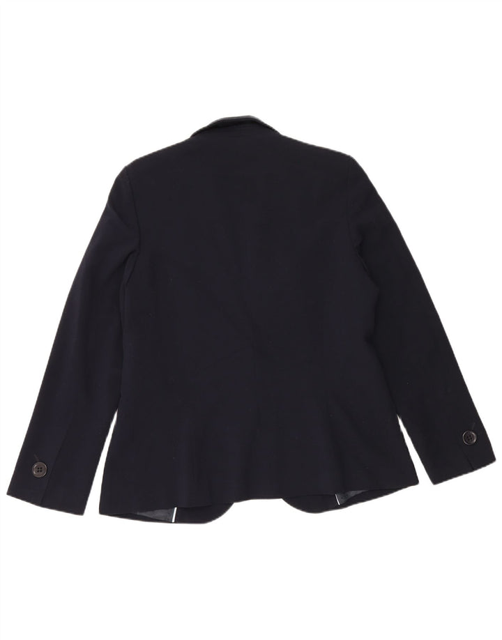 Marks & Spencer Womens 1 Button Blazer Jacket UK 16 Large Navy Blue