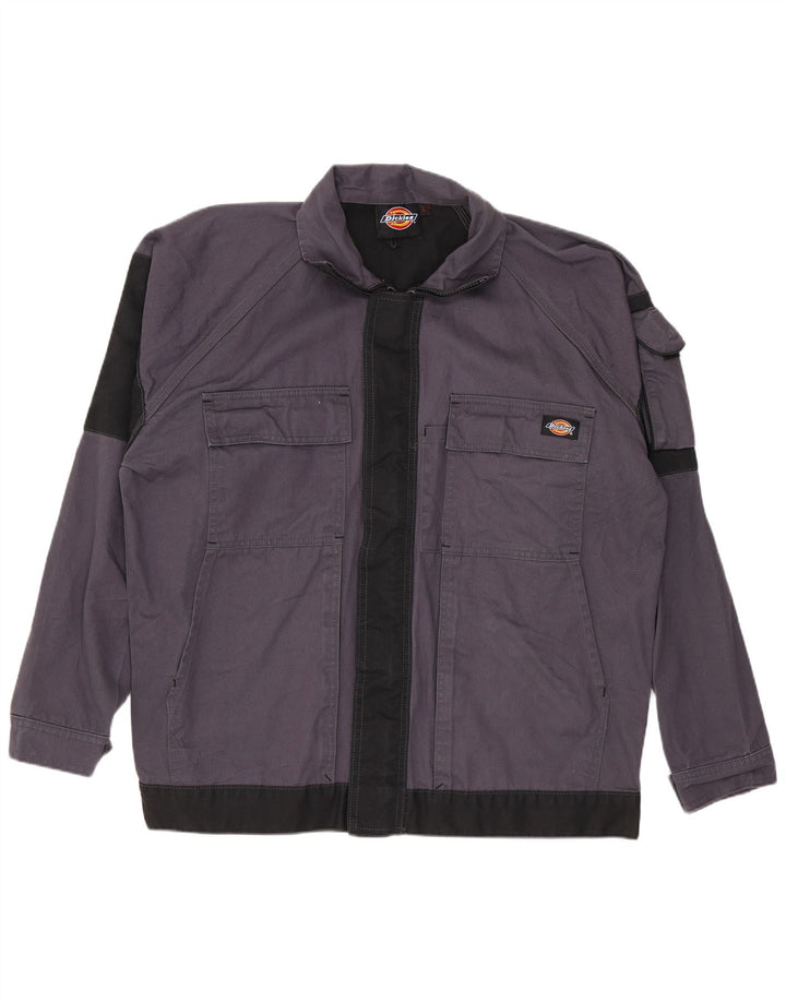 Dickies Mens Utility Jacket UK 40 Large Grey Colourblock Cotton