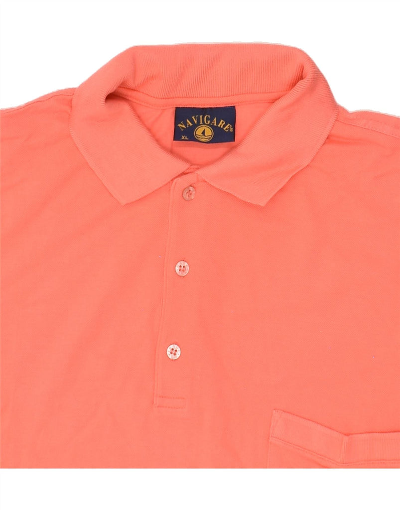 NAVIGARE Mens Polo Shirt XL Pink Cotton | Vintage Navigare | Thrift | Second-Hand Navigare | Used Clothing | Messina Hembry 