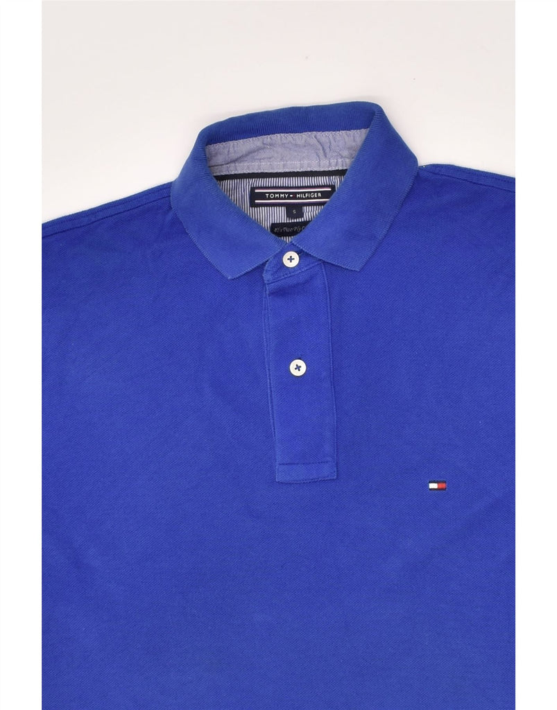 TOMMY HILFIGER Mens Polo Shirt Small Blue Cotton | Vintage Tommy Hilfiger | Thrift | Second-Hand Tommy Hilfiger | Used Clothing | Messina Hembry 