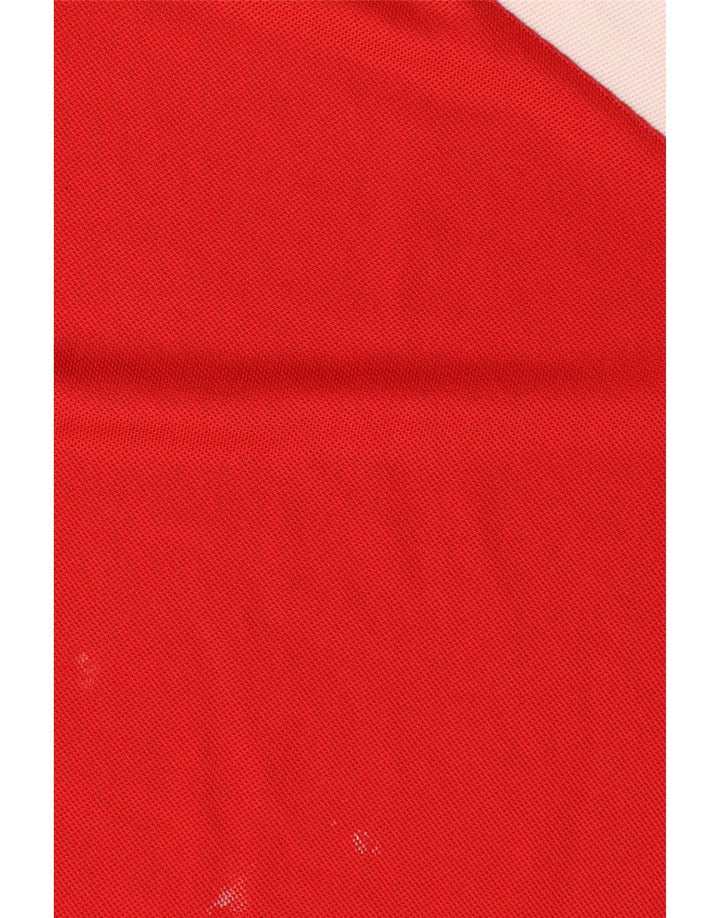 Fila Mens Polo Shirt Large Red Colourblock Polyester