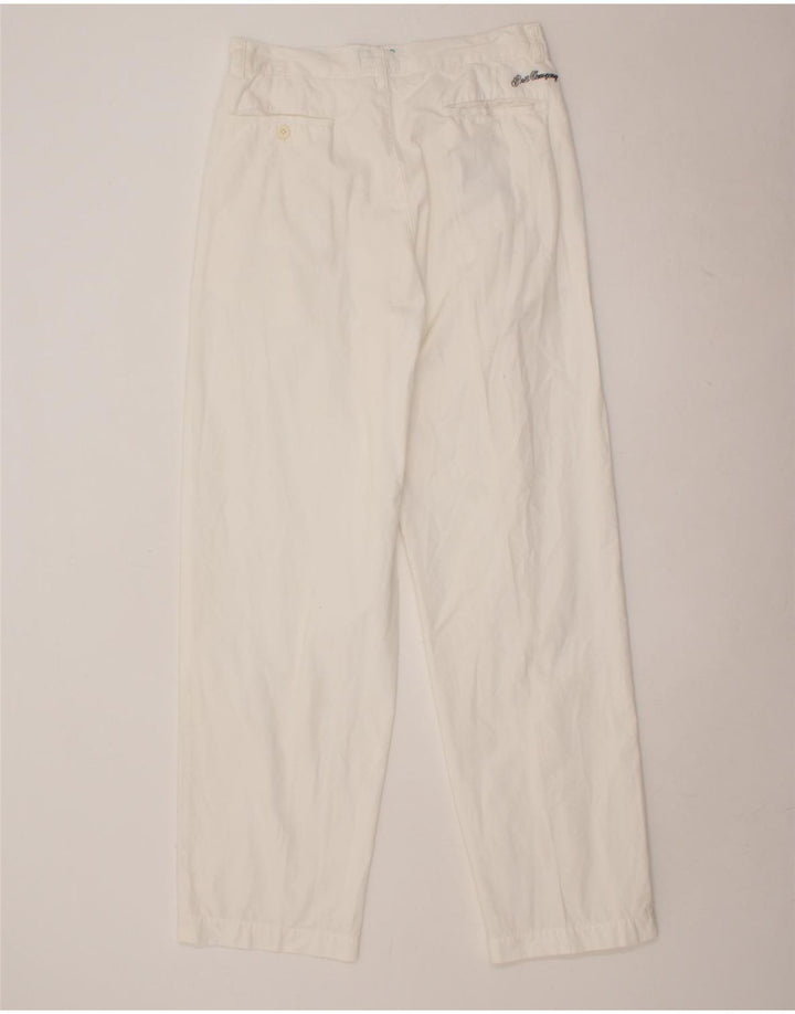 BEST COMPANY Mens Pegged Chino Trousers W32 L32 White
