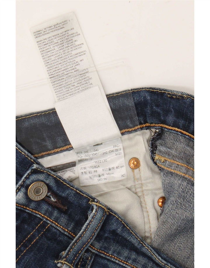 Levi's Mens Distressed Slim Jeans W32 L27 Blue Cotton