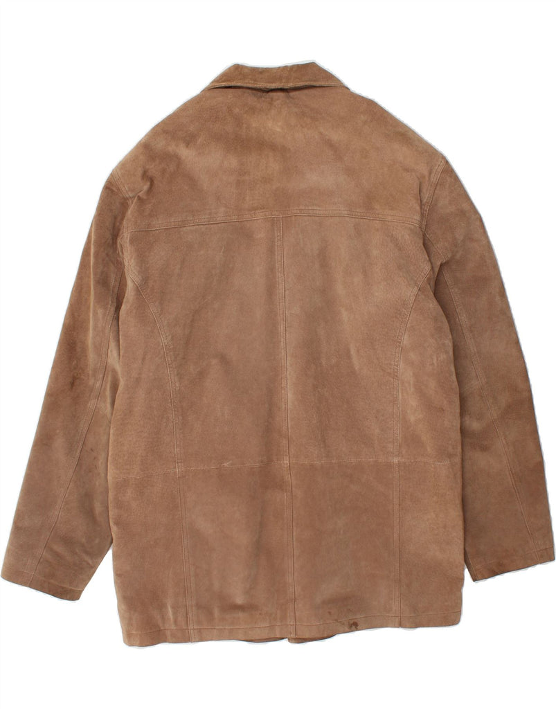 BEN SHERMAN Mens Sherpa Jacket UK 38 Medium Brown Leather Vintage Ben Sherman and Second-Hand Ben Sherman from Messina Hembry 