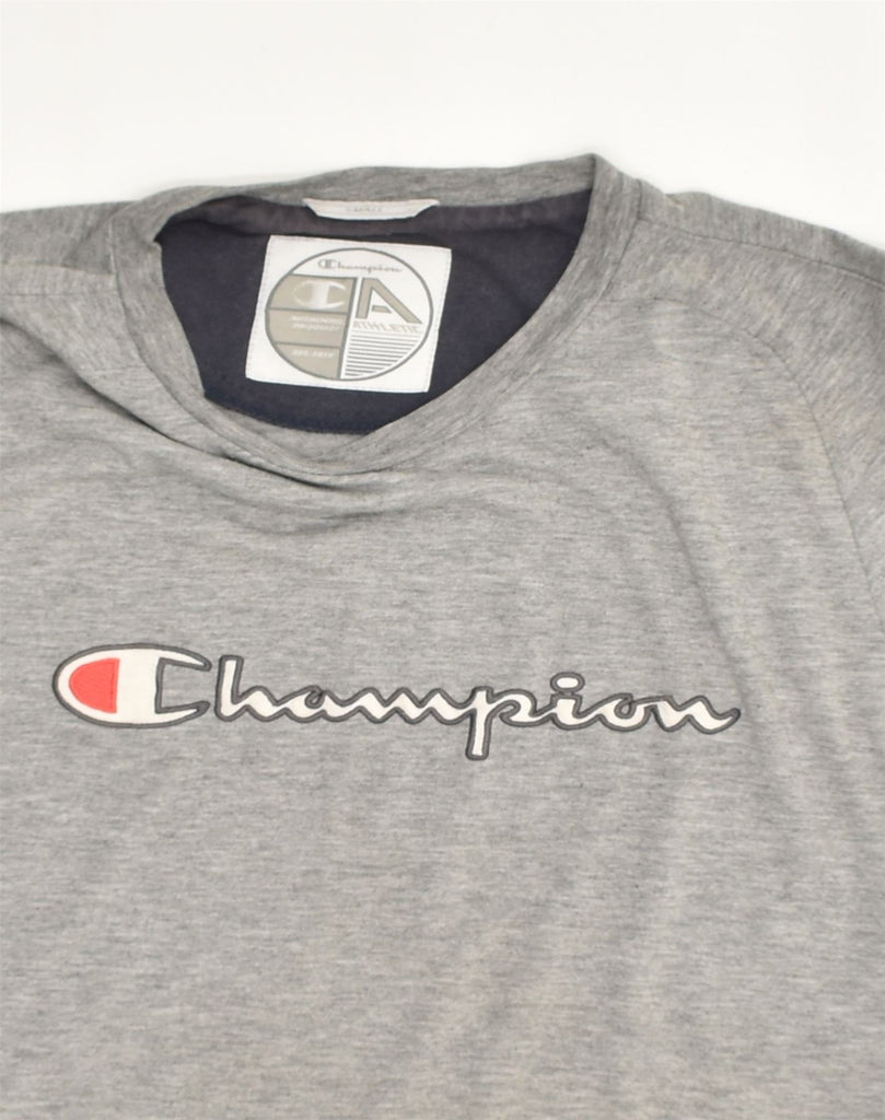 CHAMPION Mens Graphic T-Shirt Top Small Grey Cotton | Vintage Champion | Thrift | Second-Hand Champion | Used Clothing | Messina Hembry 