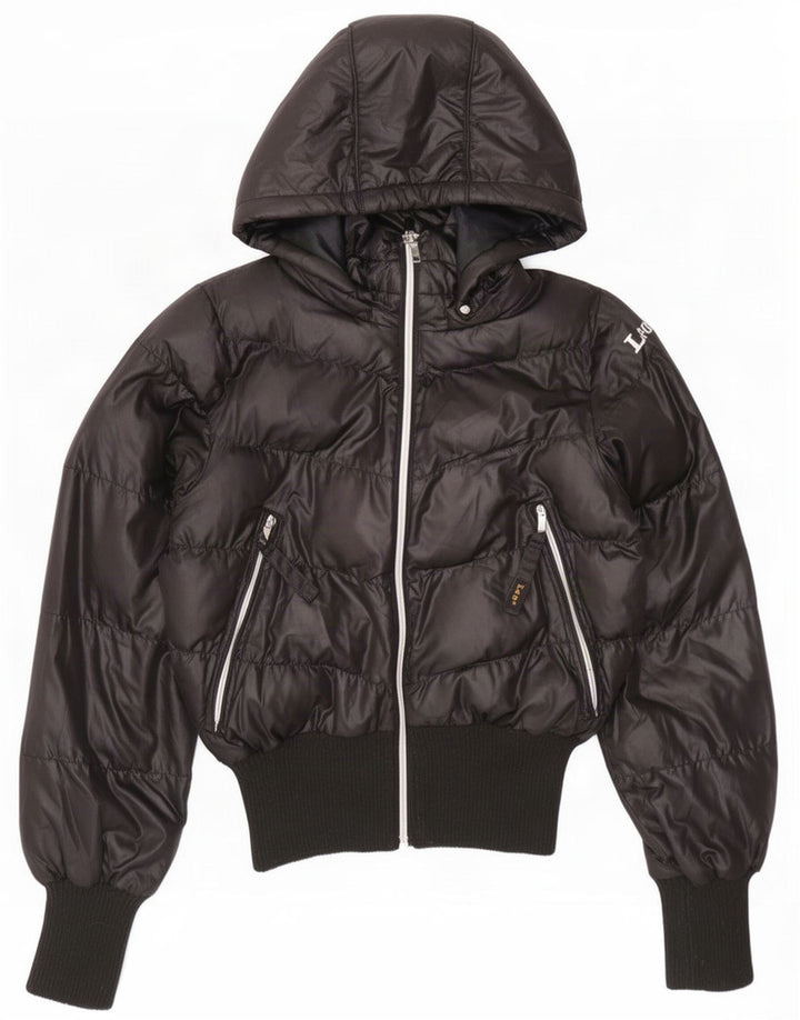 Lee Womens Hooded Oversized Padded Jacket UK 6 XS Black Polyester