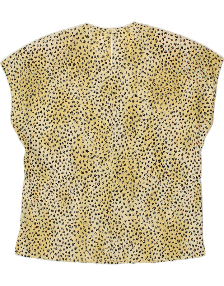 FRANKENWALDER Womens Blouse Top EU 40 Medium Yellow Animal Print Polyester Vintage Frankenwalder and Second-Hand Frankenwalder from Messina Hembry 