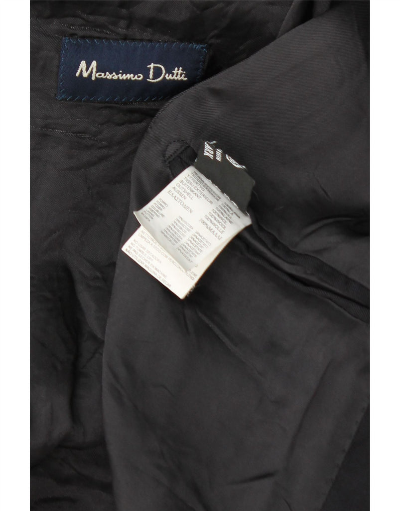MASSIMO DUTTI Mens 3 Button Blazer Jacket UK 38 Medium Navy Blue Wool Vintage Massimo Dutti and Second-Hand Massimo Dutti from Messina Hembry 