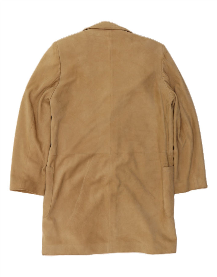 VINTAGE Womens Suede Jacket EU 42 XL Beige Leather Vintage Vintage and Second-Hand Vintage from Messina Hembry 