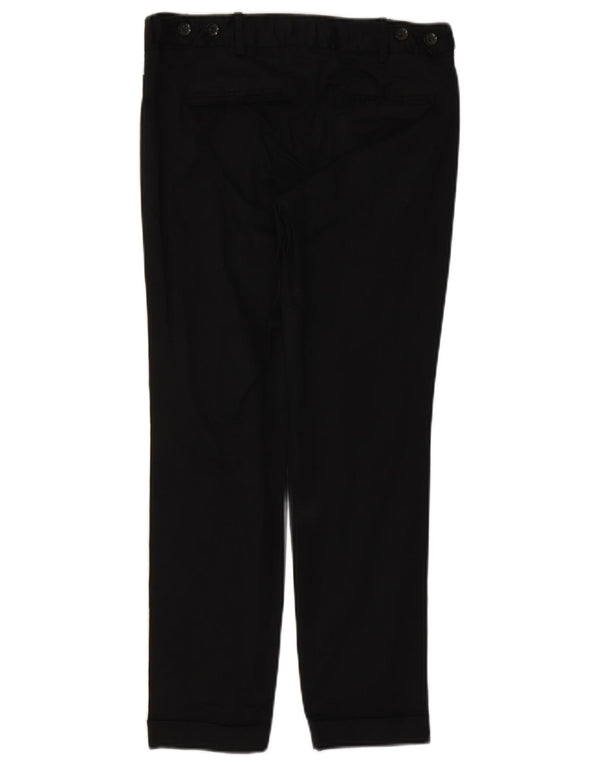 Zara Womens Slim Casual Trousers EU 36 XS W26 L27 Black Cotton