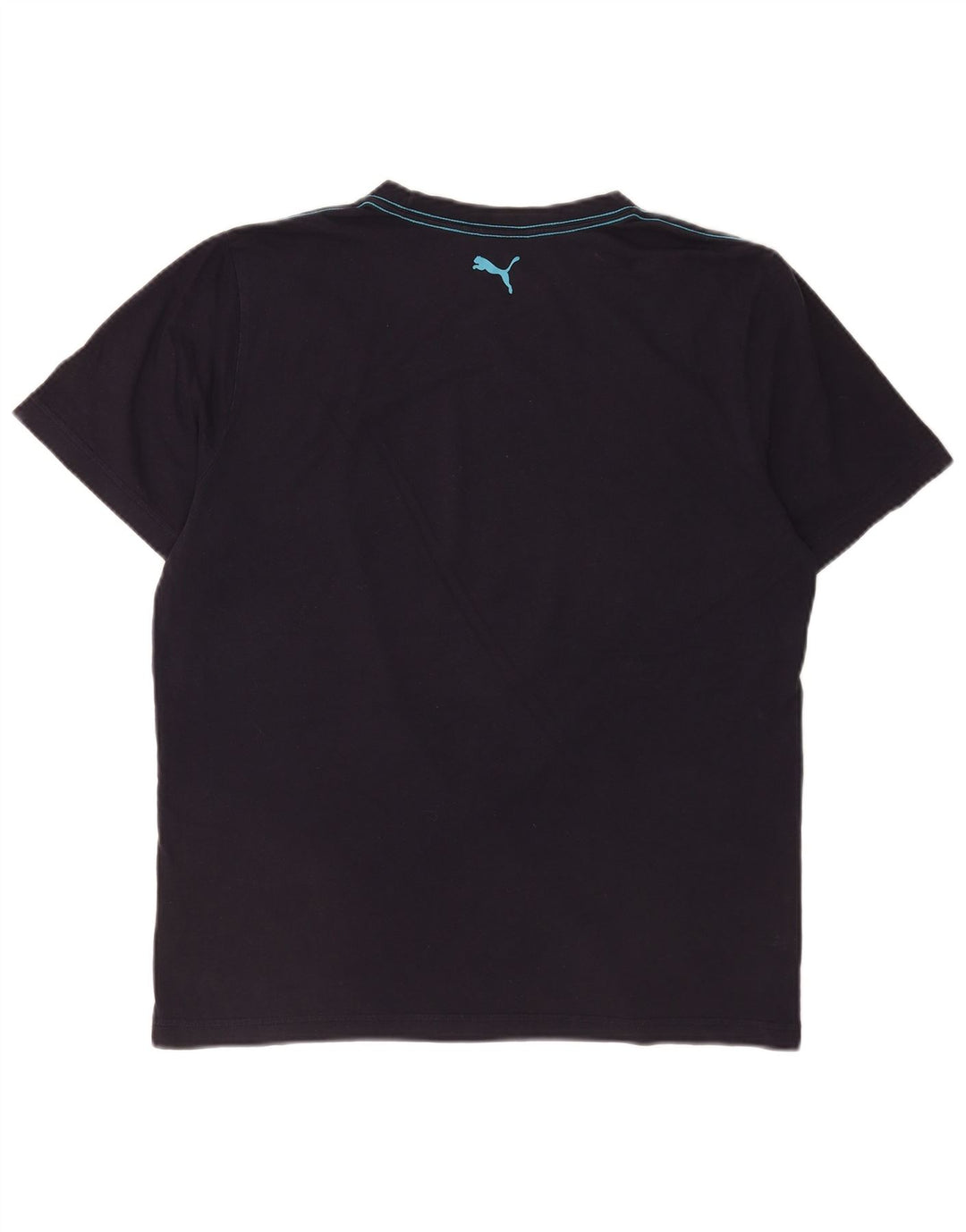 Puma Mens Graphic T-Shirt Top Large Navy Blue