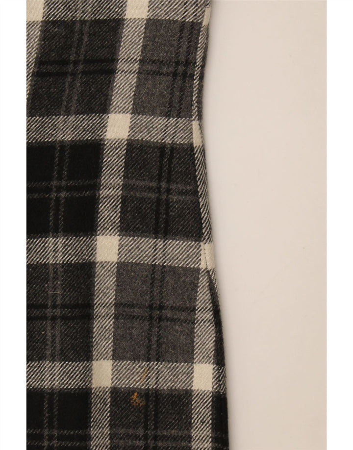 Vintage Womens Sleeveless Sheath Dress UK 12 Medium Grey Check
