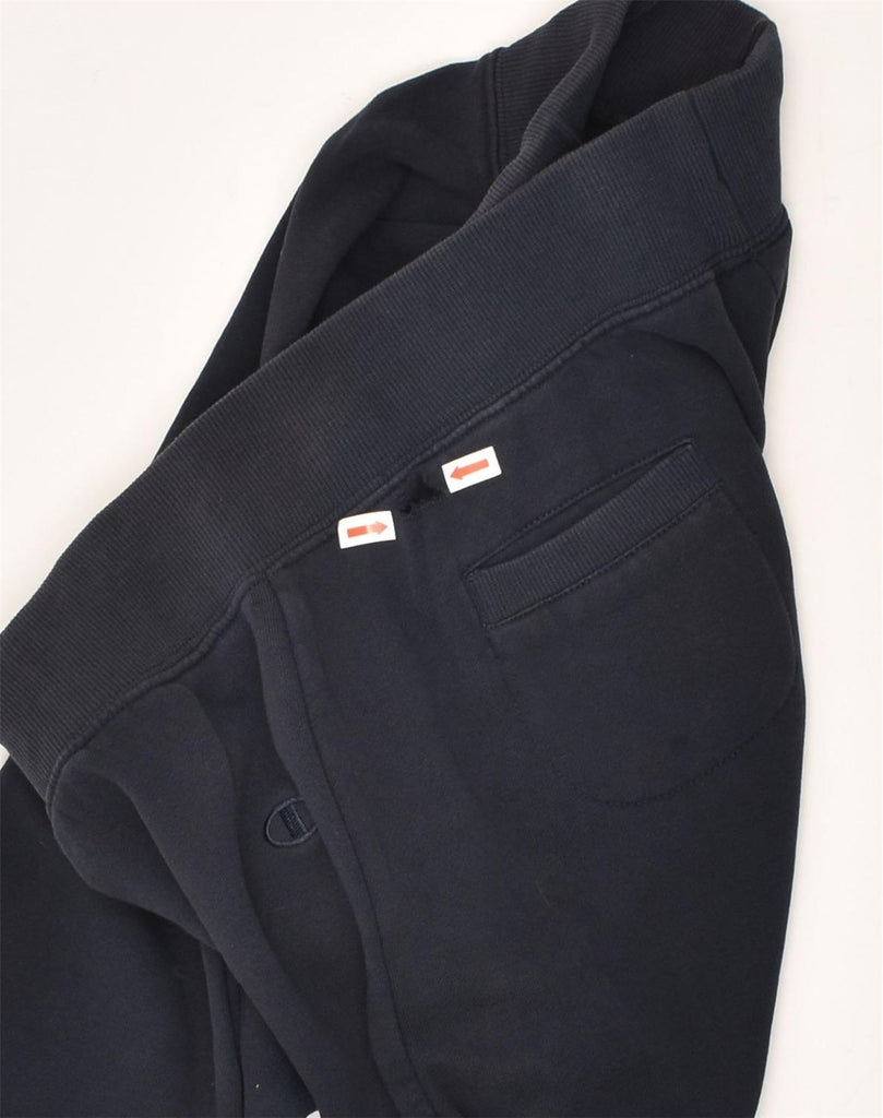 CHAMPION Womens Tracksuit Trousers UK 16 Large Navy Blue Cotton | Vintage Champion | Thrift | Second-Hand Champion | Used Clothing | Messina Hembry 