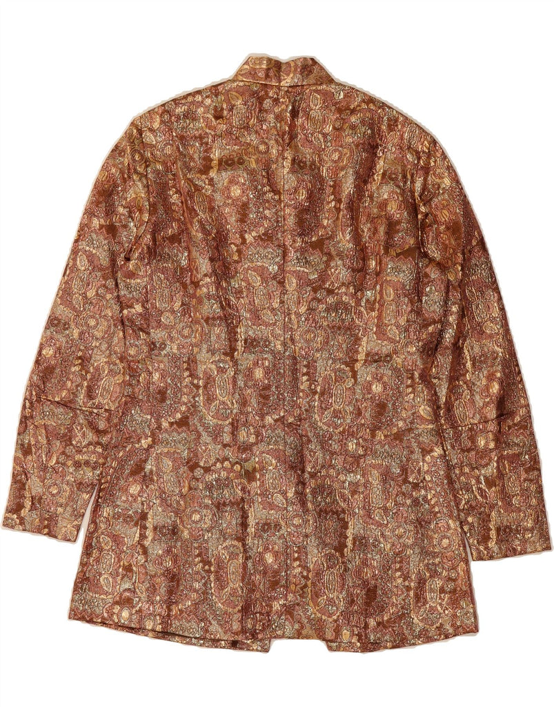VINTAGE Womens Abstract Pattern Blazer Jacket UK 20 2XL Beige Vintage Vintage and Second-Hand Vintage from Messina Hembry 