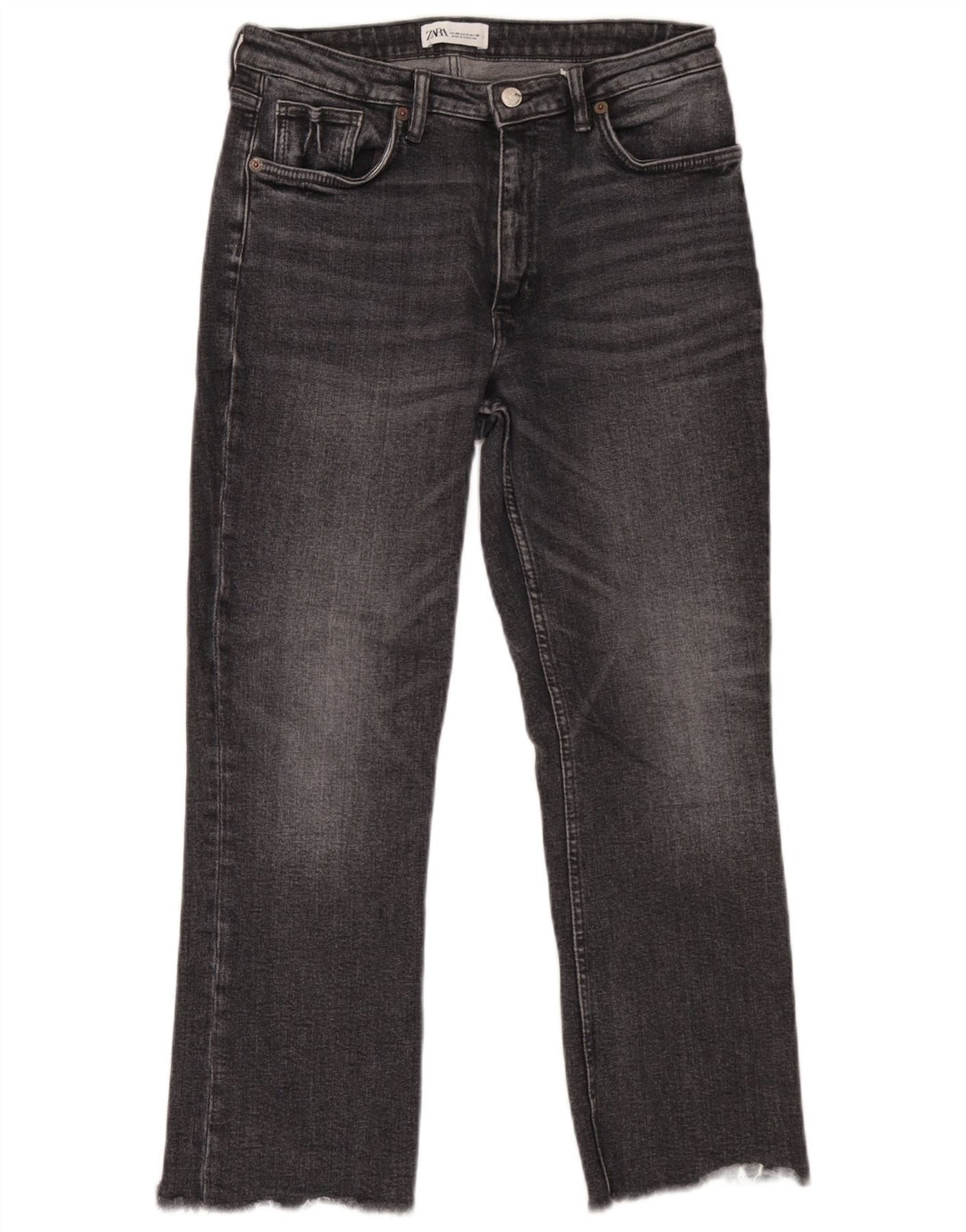 Zara Womens Straight Jeans EU 40 Medium W30 L26 Grey