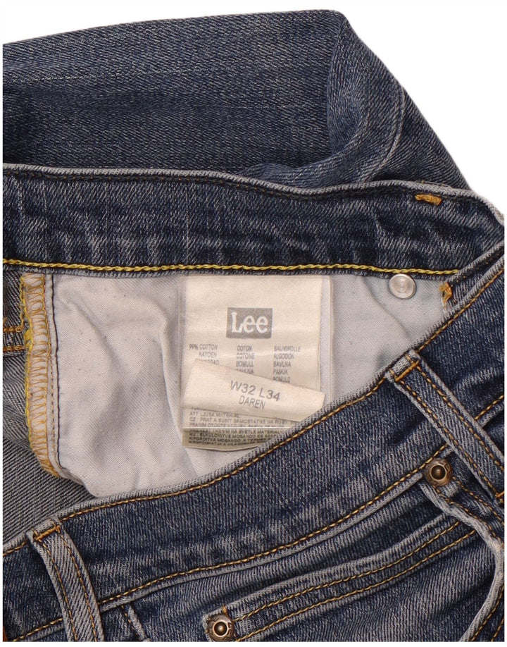 Lee Mens Daren Straight Jeans W32 L34 Blue Cotton