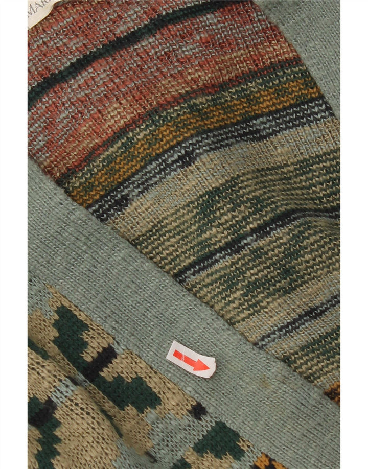 Marks & Spencer Mens Cardigan Sweater Medium Multicoloured Fair Isle