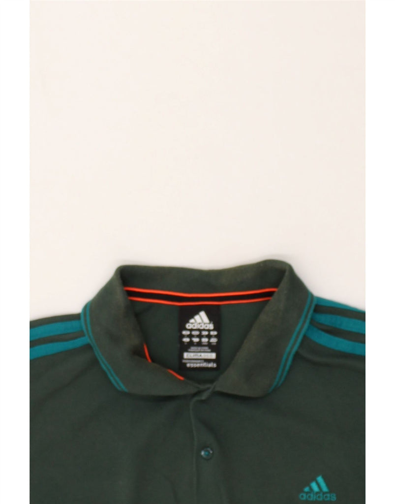 ADIDAS Mens Clima 365 Polo Shirt Large Green Cotton | Vintage Adidas | Thrift | Second-Hand Adidas | Used Clothing | Messina Hembry 