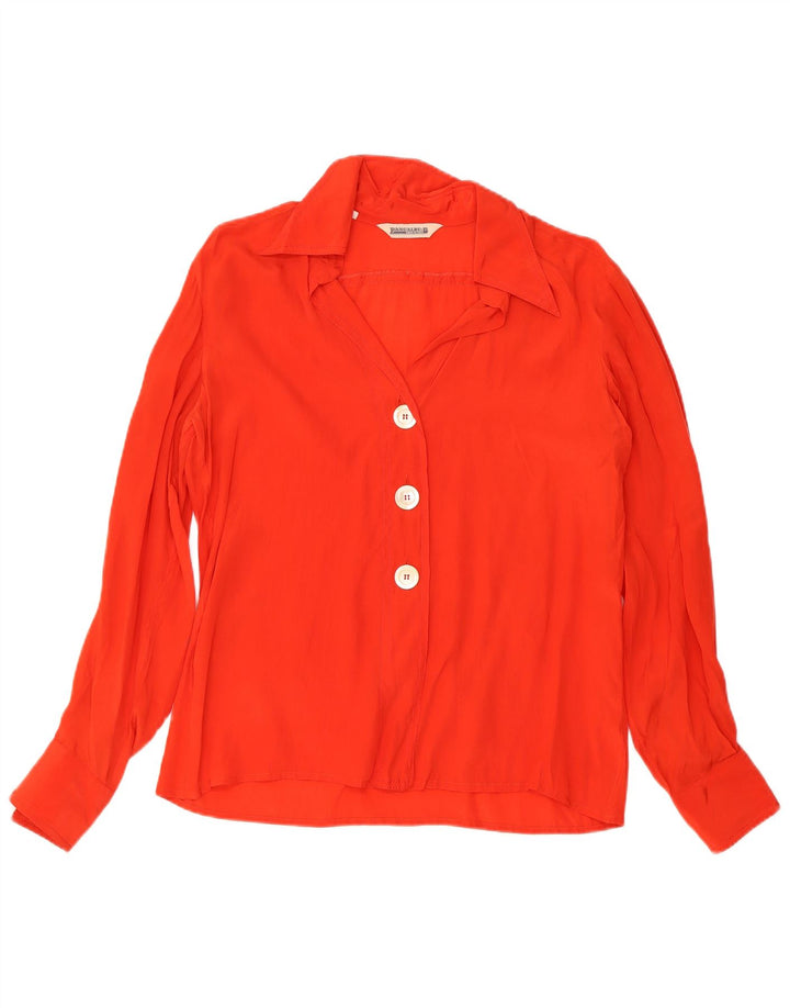 Pancaldi Womens Long Sleeve Regular Fit Shirt Large Red