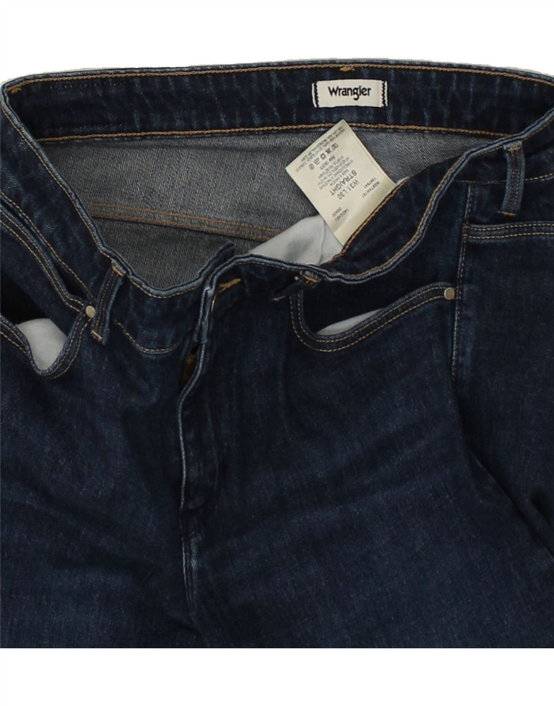 WRANGLER Womens Straight Jeans W31 L30 Navy Blue Cotton Vintage Wrangler and Second-Hand Wrangler from Messina Hembry 