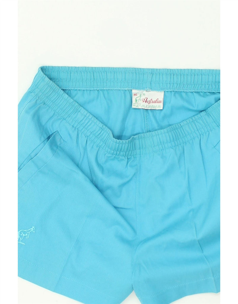 AUSTRALIAN L'ALPINA Womens Sport Shorts IT 46 Large Blue Polyester | Vintage AUSTRALIAN L'ALPINA | Thrift | Second-Hand AUSTRALIAN L'ALPINA | Used Clothing | Messina Hembry 