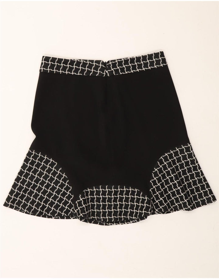 VINTAGE Womens Trumpet Skirt IT 44 Medium W30  Black Houndstooth Polyester Vintage Vintage and Second-Hand Vintage from Messina Hembry 