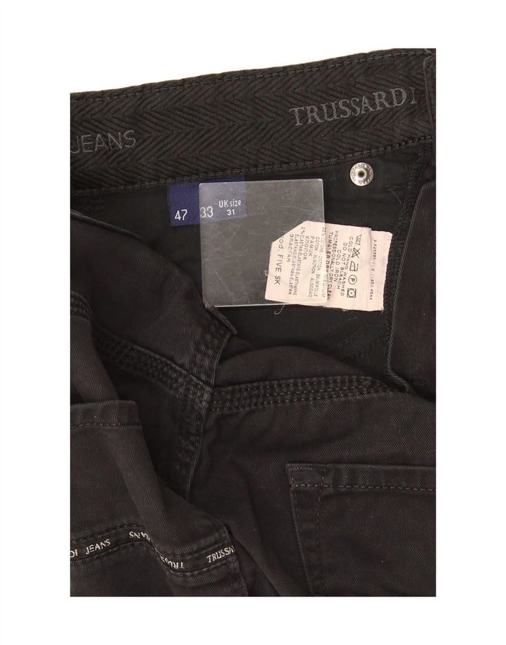 Trussardi Mens Straight Jeans W31 L31 Black Cotton