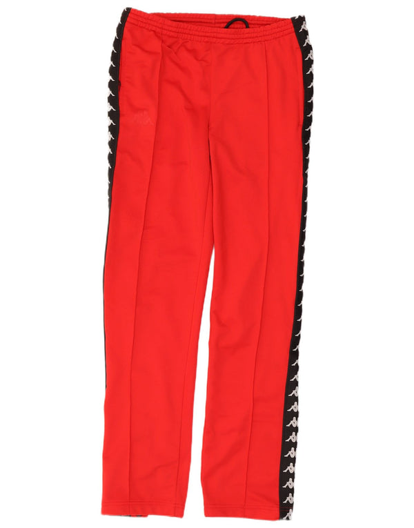 Kappa Mens Graphic Tracksuit Trousers Medium Red Colourblock Polyester