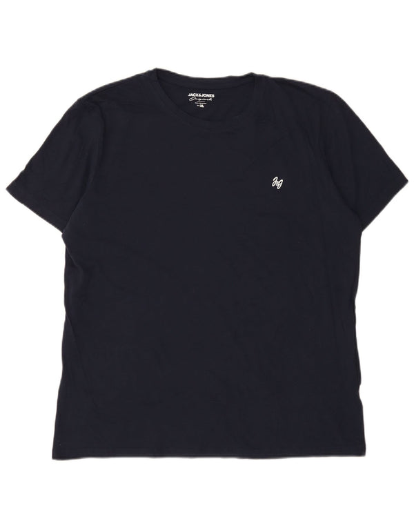 Jack & Jones Mens T-Shirt Top XL Navy Blue