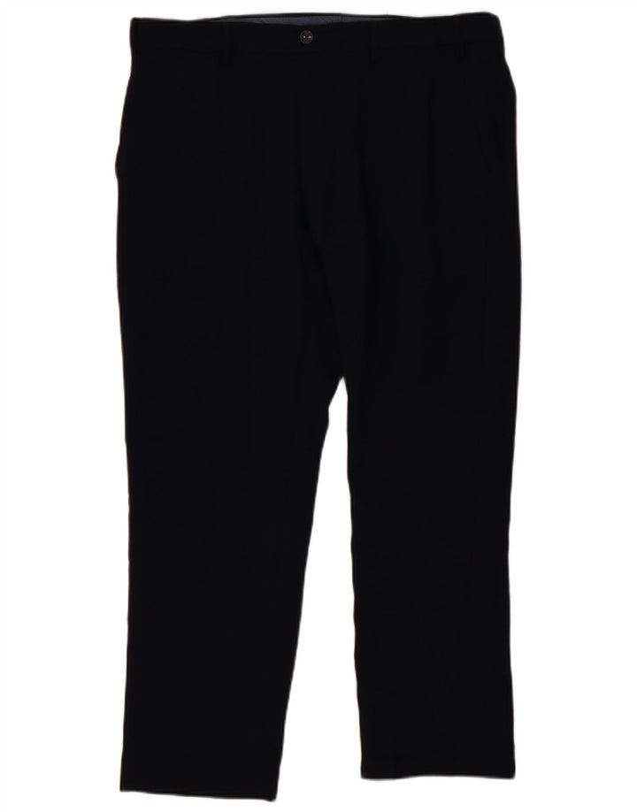 Marks & Spencer Mens Straight Regular Chino Trousers W38 L29 Navy Blue