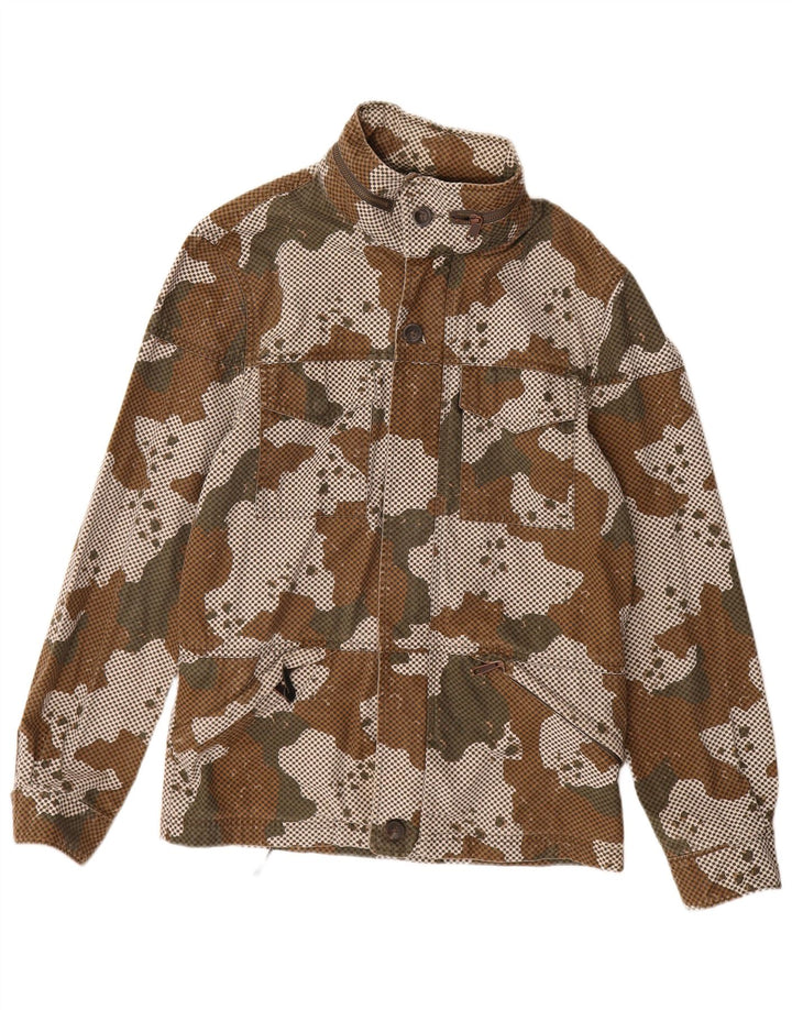Levi's Mens Hooded Utility Jacket UK 36 Small Khaki Camouflage