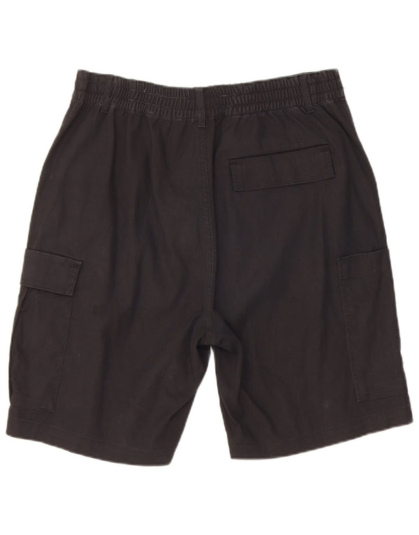 Zara Mens Cargo Shorts EU 42 Large W32  Black Cotton