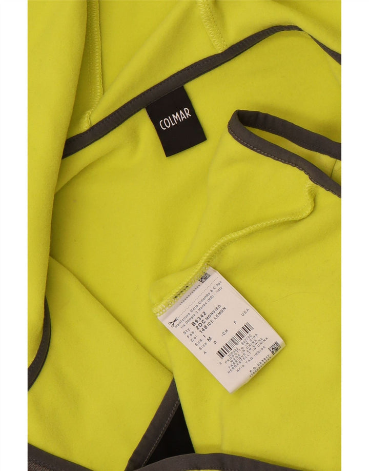Colmar Womens Zip Hoodie Sweater UK 14 Medium Yellow Polyester