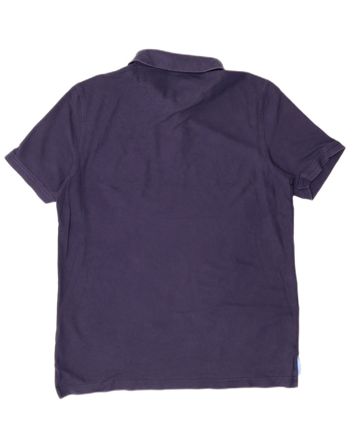 Izod Mens Polo Shirt Large Navy Blue Cotton