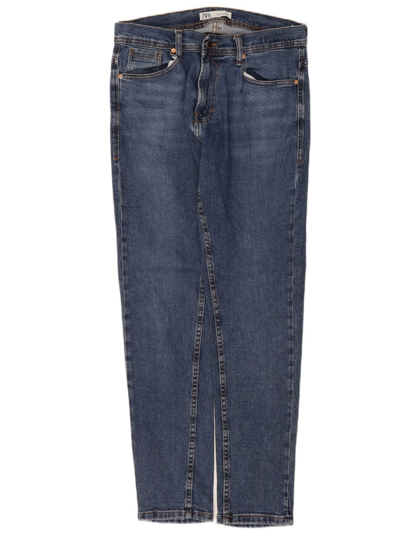 Zara Mens Slim Jeans EU 44 Large W34 L30 Blue Cotton