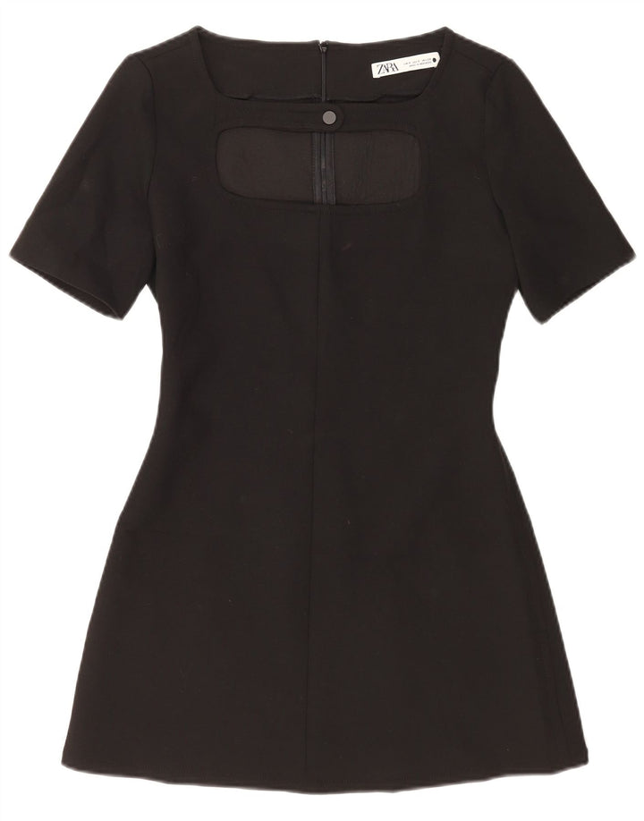 Zara Womens Sheath Dress UK 10 Small Black