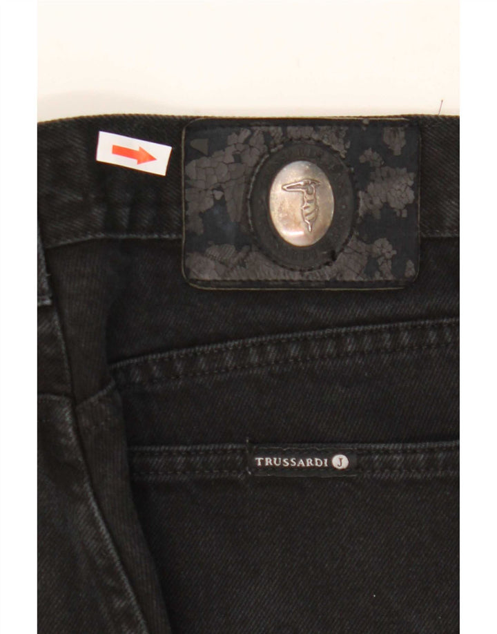 Trussardi Mens Tapered Jeans W34 L29 Black Cotton