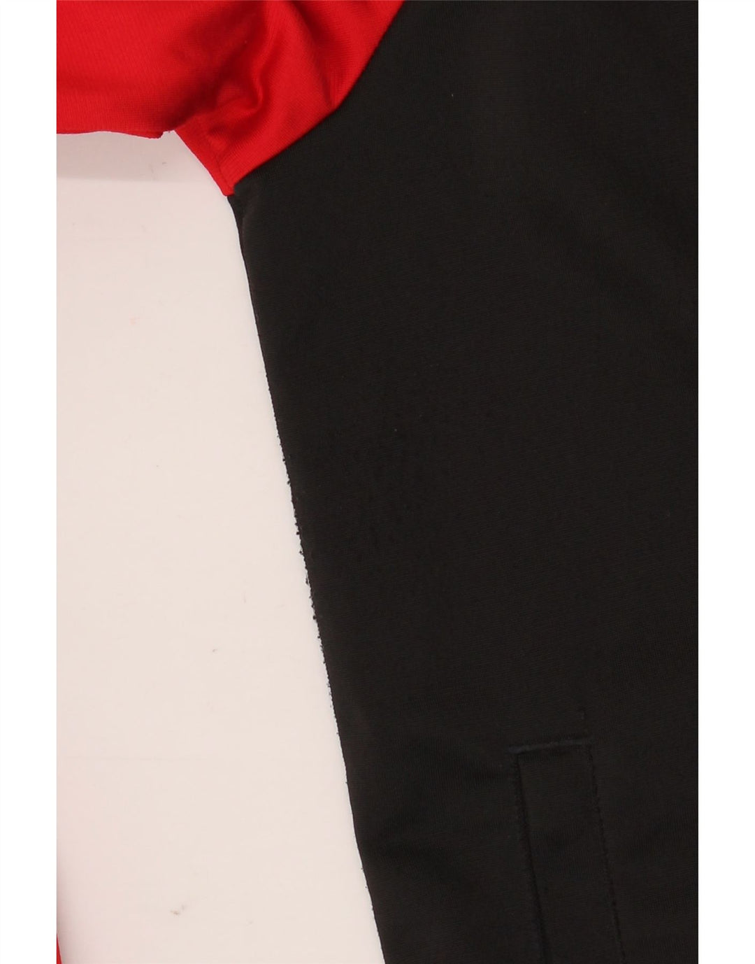 ADIDAS Boys Tracksuit Top Jacket 13-14 Years Black Colourblock Polyester