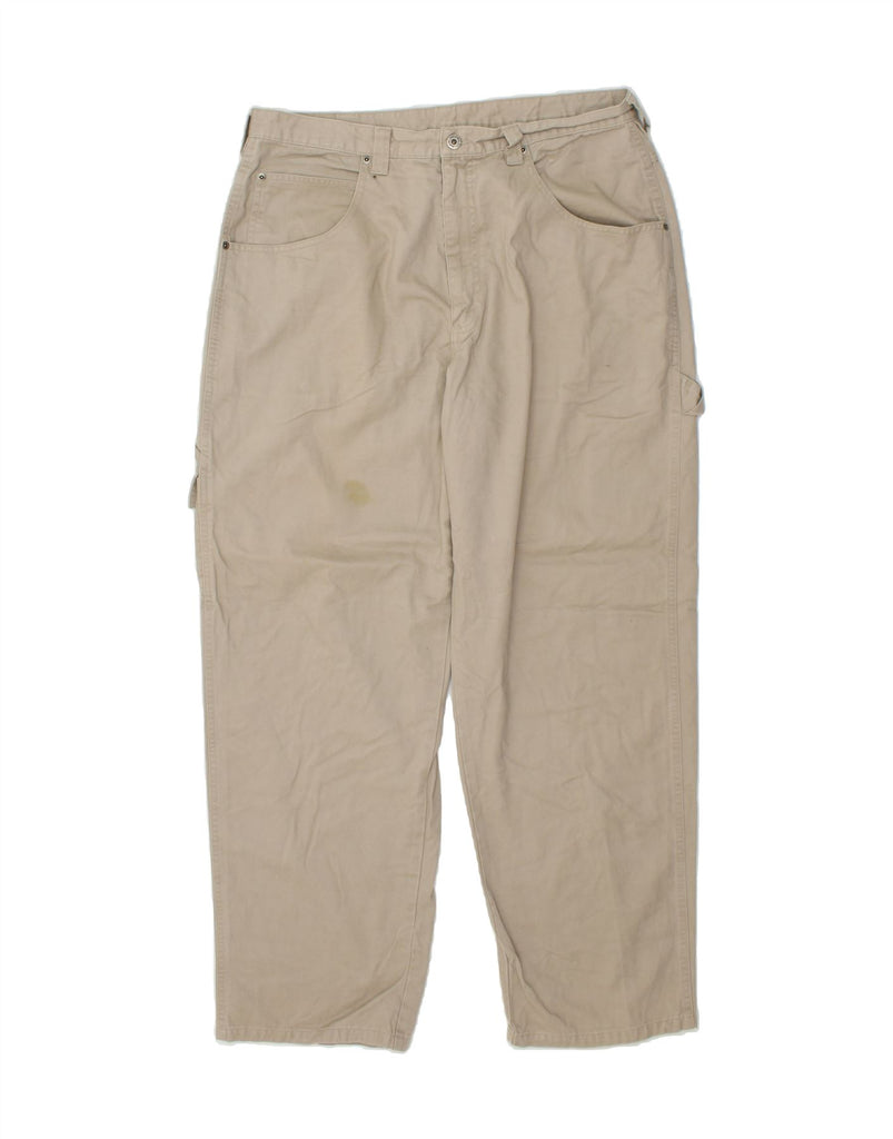 WRANGLER Mens Straight Cargo Trousers W36 L32 Beige Cotton | Vintage Wrangler | Thrift | Second-Hand Wrangler | Used Clothing | Messina Hembry 