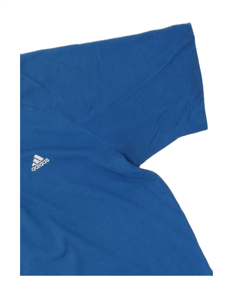 ADIDAS Mens T-Shirt Top Large Blue Cotton | Vintage Adidas | Thrift | Second-Hand Adidas | Used Clothing | Messina Hembry 