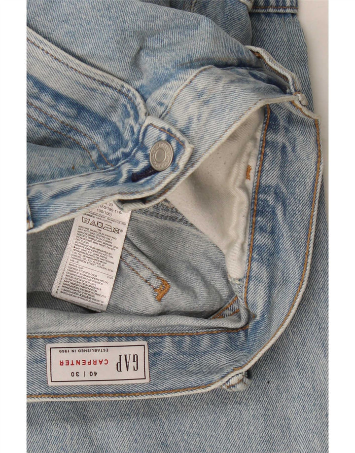 Gap Mens Carpenter Cargo Straight Jeans W40 L30 Blue Cotton