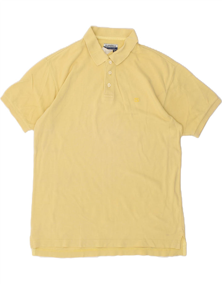 SUPERGA Mens Polo Shirt XL Yellow Cotton Vintage Superga and Second-Hand Superga from Messina Hembry 