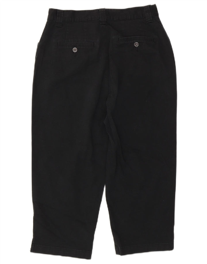LEE Womens High Waist Tapered Capri Trousers US 6 Medium W30 L20 Black